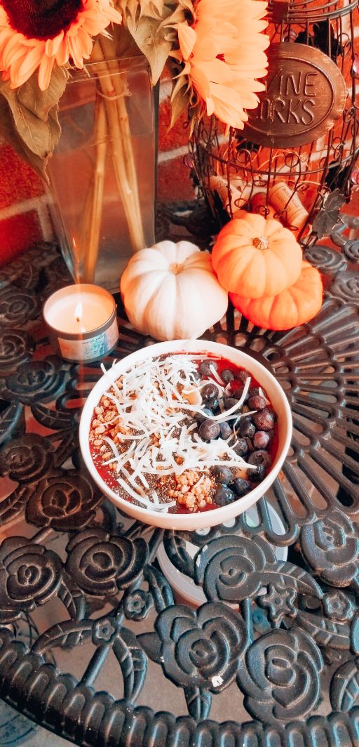 acai bowl, wellness, candid soul, soy candles, home decor