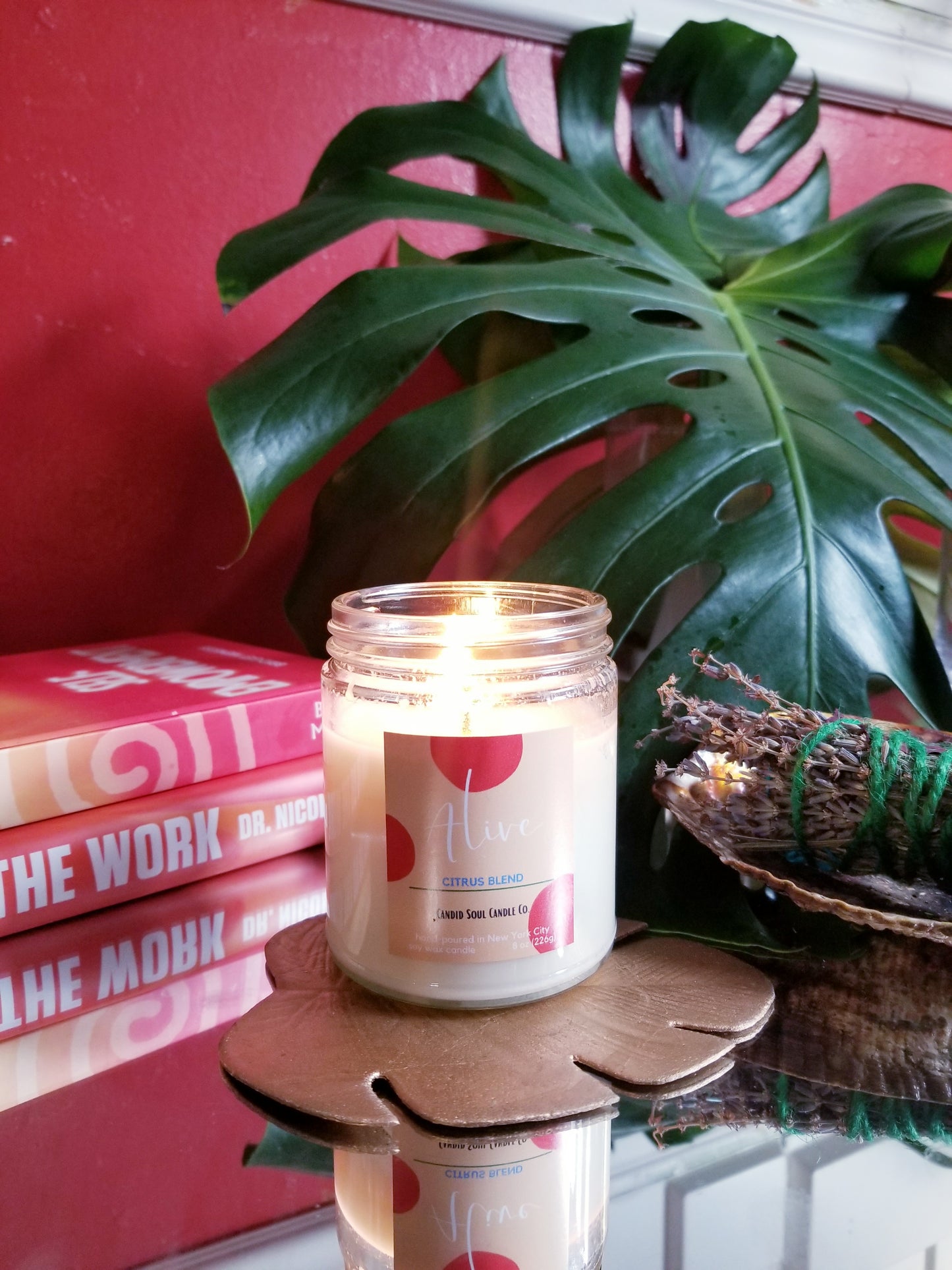 Citrus Scented Soy Wax Affirmation Candle
