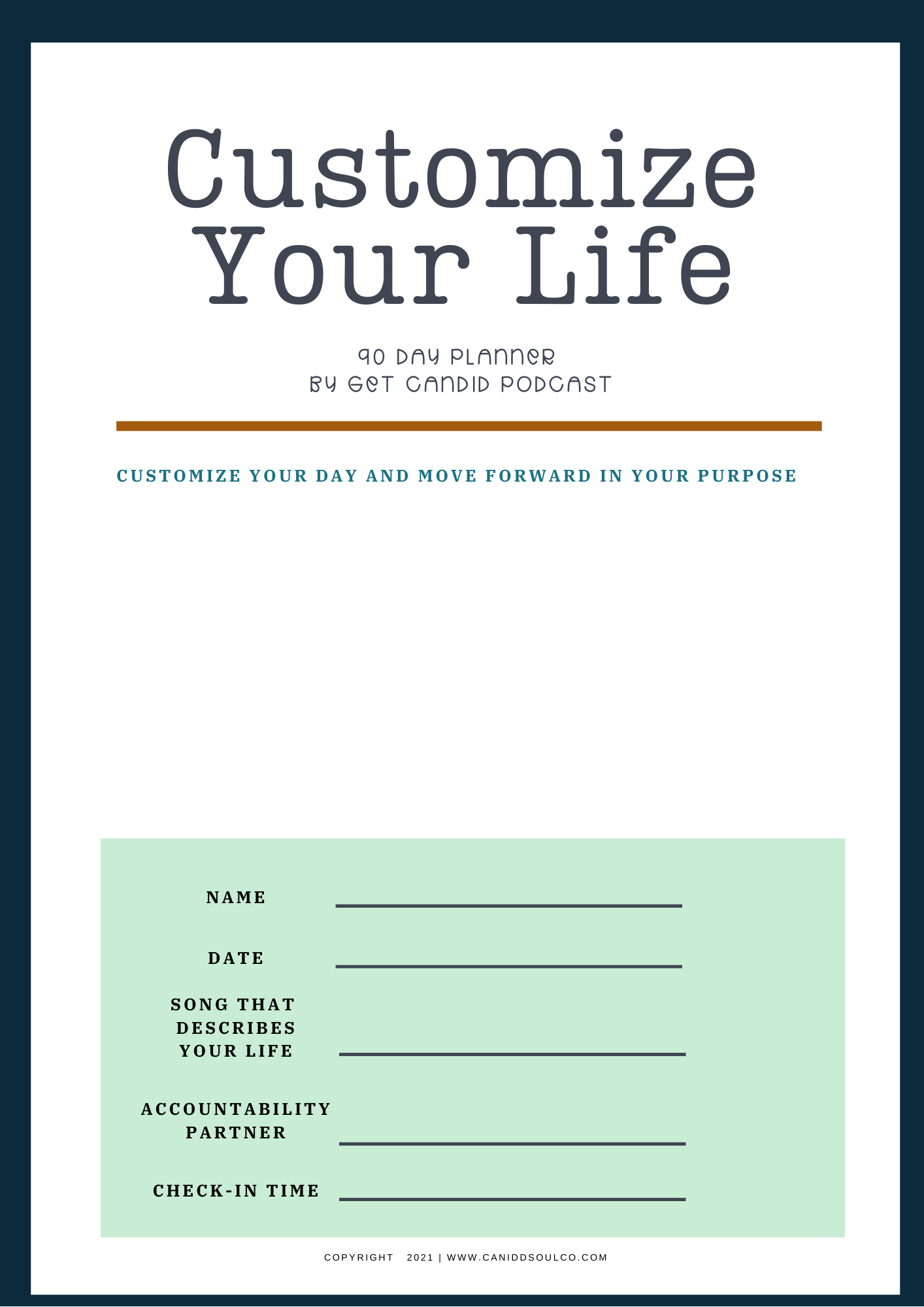 Digital: Get Candid Quarterly Planner